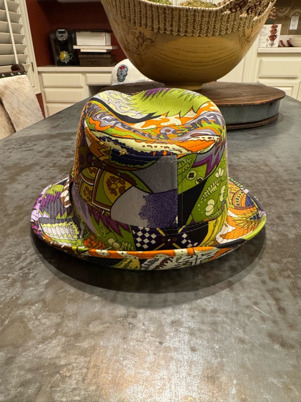 HERMES Silk Fedora Hat - Multicolor - Picture 2 of 6